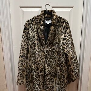 Junarose Animal Print Teddy Fur Jacket